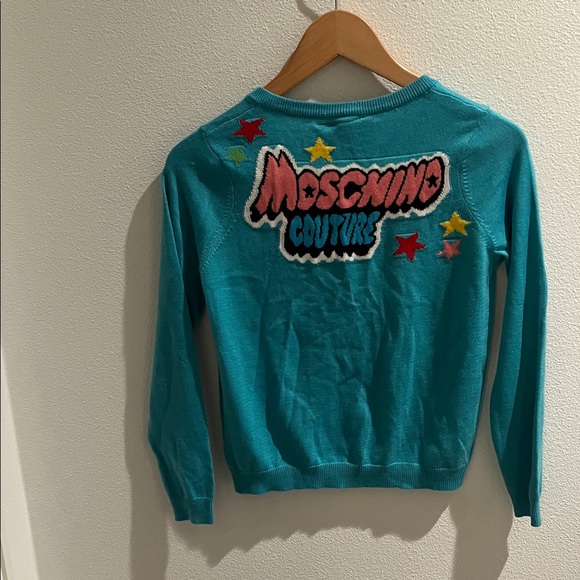 RARE Moschino X Powerfuff Girls Turquoise Button Cardigan XS - Picture 4 of 4